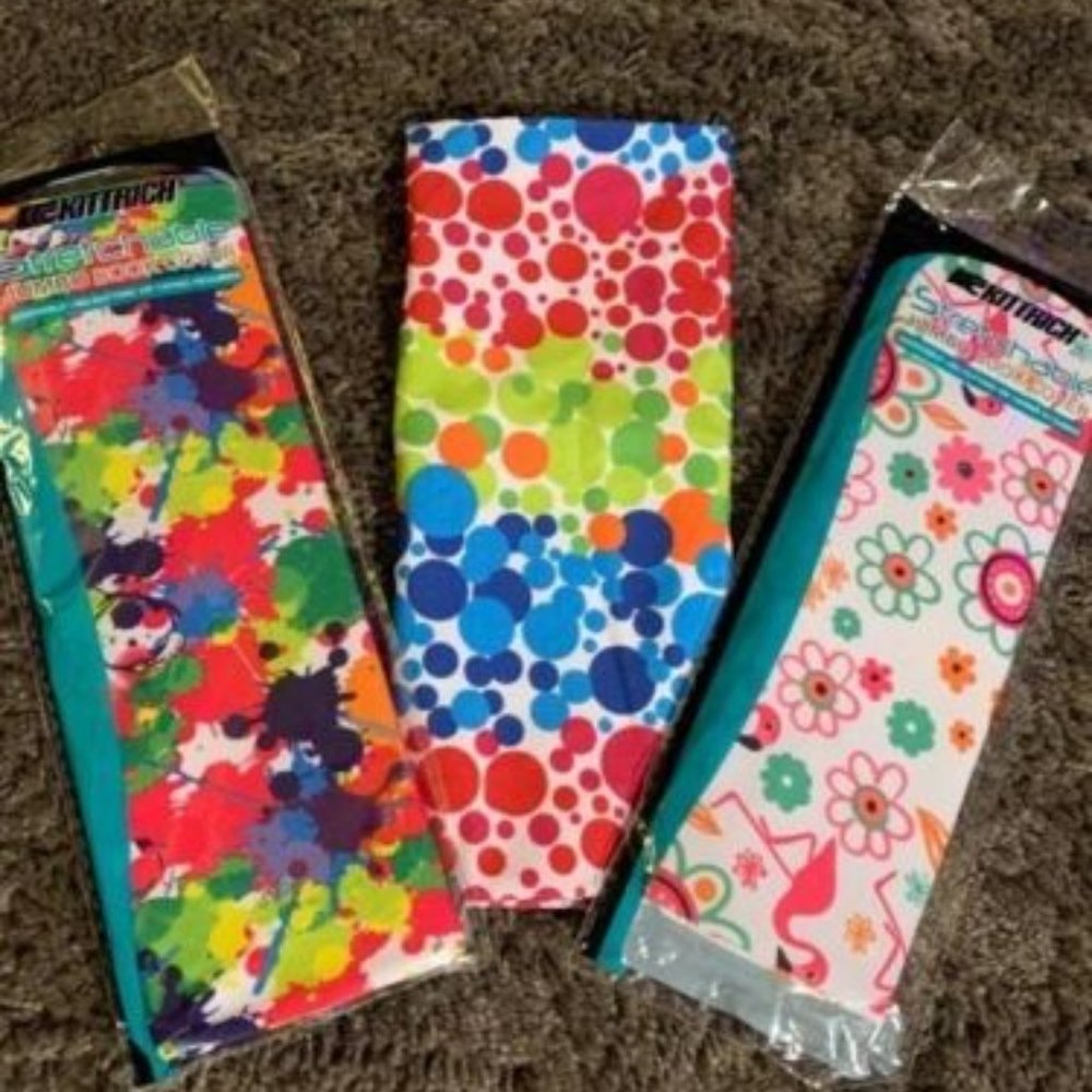 NWT BUNDLE 3 KITTRICH Stretchable Book Covers Jumbo - 8"x10" (or larger)